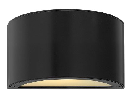 5 H Luna 1-Light Small Outdoor Wall Light in Satin Black Cheap