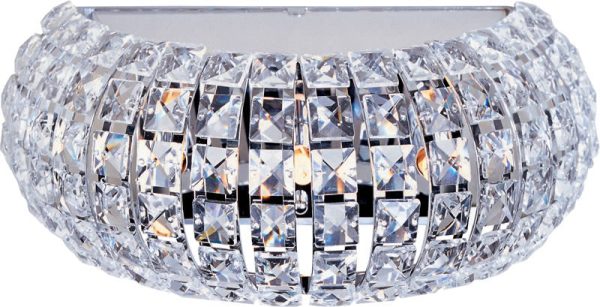 13 W Bijou 3-Light Xenon Wall Sconce Polished Chrome For Sale