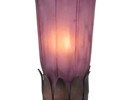 8 H Lavender Pond Lily Accent Lamp Discount