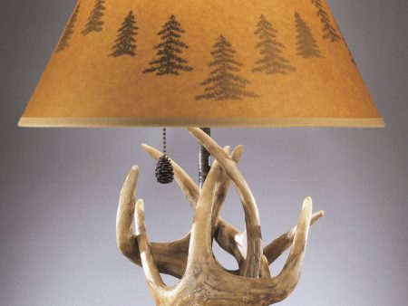 24 H Derek Set of 2 of Rustic Antlers and Pine Cone Table Lamps Discount