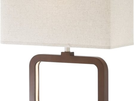 25 H Leonard 1-light Table Lamp Walnut Fashion