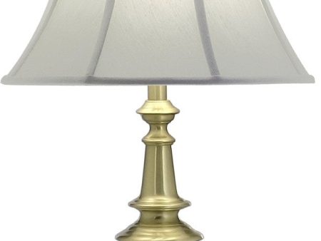 31 H 1-Light 3-Way Table Lamp Satin Brass Hot on Sale