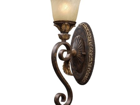 6 W Regency 1-Light LED Vanity Burnt Bronze Gold Leaf Sale