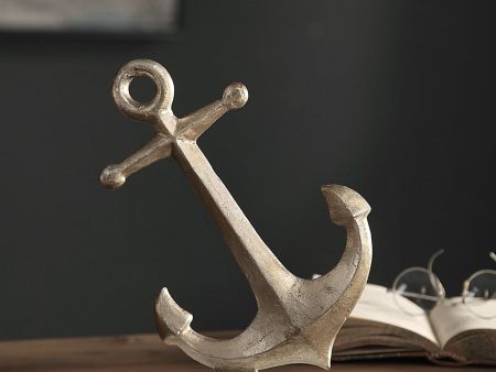 10 H Drop Anchor Antique Gold Sculpture Online