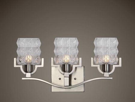 19 W Copeman Brushed Nickel 3 Light Vanity Strip Sale