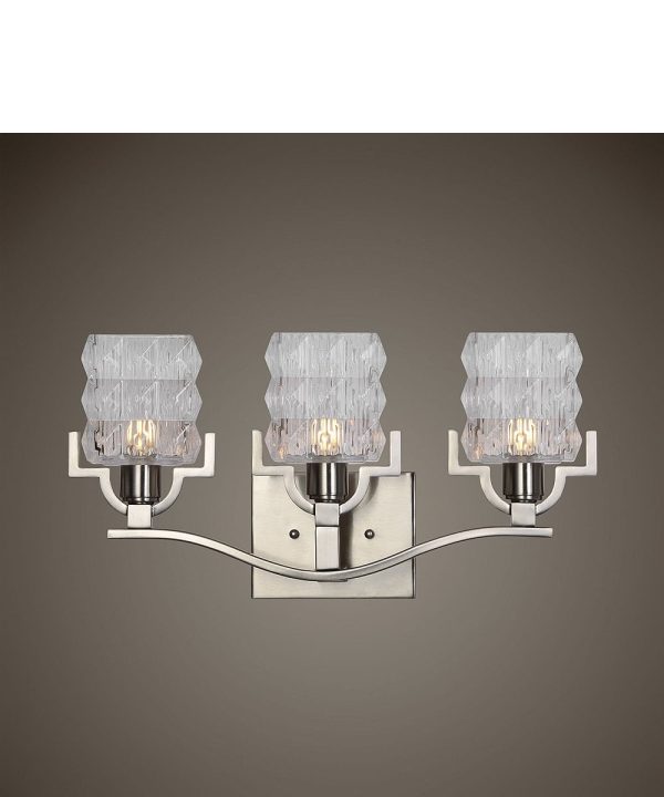 19 W Copeman Brushed Nickel 3 Light Vanity Strip Sale