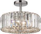 13 W 3-Light Semi Flush Brushed Nickel Fashion