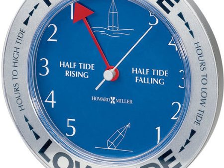 6 H Tide Mate III Clock Silver Tone For Sale