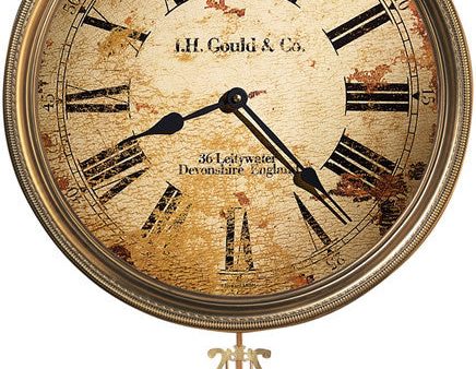 21 H J.H. Gould and Co. III Wall Clock Antique Brass Online now