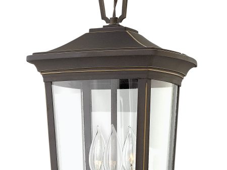 10 W Bromley 3-Light Outdoor Hanging Light in Oil Rubbed Bronze Online now