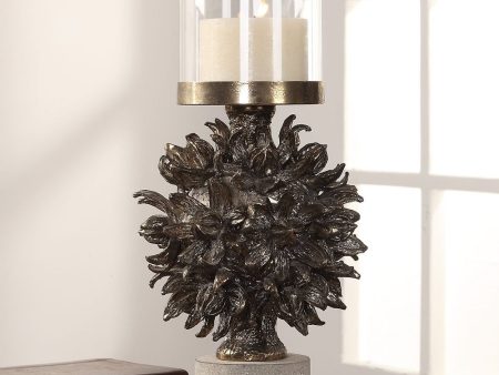 20 H Autograph Tree Antique Bronze Candleholder Cheap