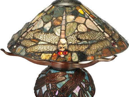 17 H Dragonfly Cut Agata Table Lamp Discount