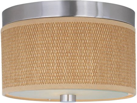 10 W Elements 2-Light Flush Mount Satin Nickel Supply