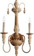 12 W Salento 2-Light Wall Sconce French Umber Cheap