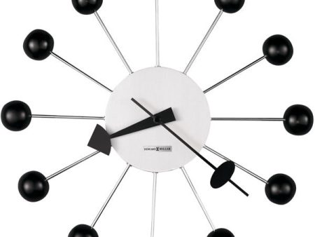 14 H Ball Wall Clock Brushed Nickel Cheap