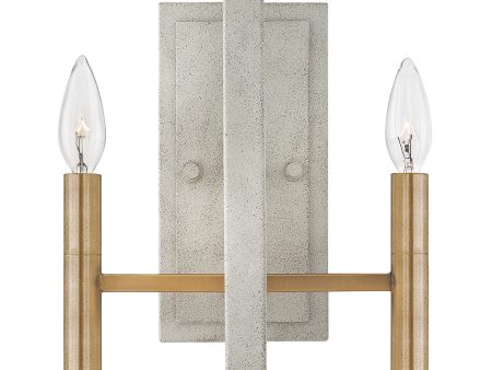 10 W Euclid 2-Light Two Light Sconce in Cement Gray Sale