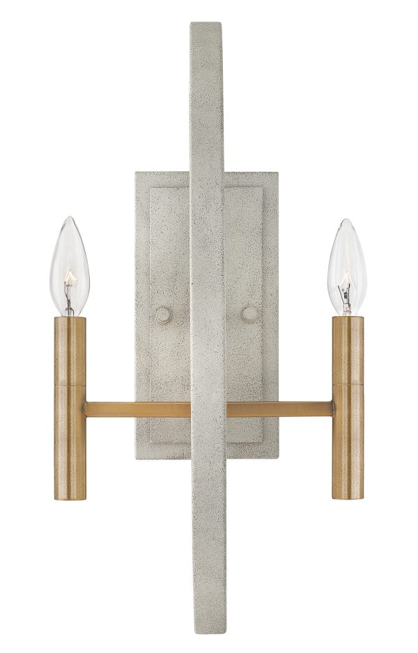 10 W Euclid 2-Light Two Light Sconce in Cement Gray Sale