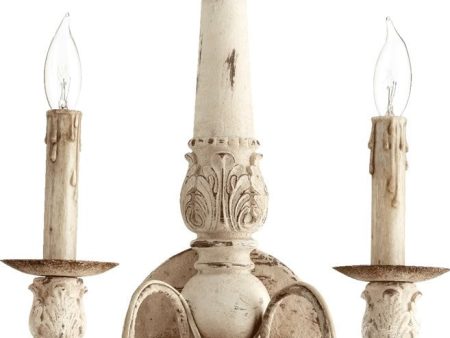 12 W Salento 2-Light Wall Sconce Persian White Online Sale