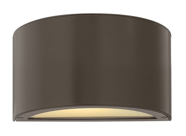 5 H Luna 1-Light Small Outdoor Wall Light in Bronze Discount