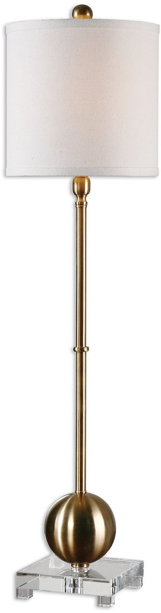 35 H Laton 1-Light Table Lamp Brushed Brass on Sale