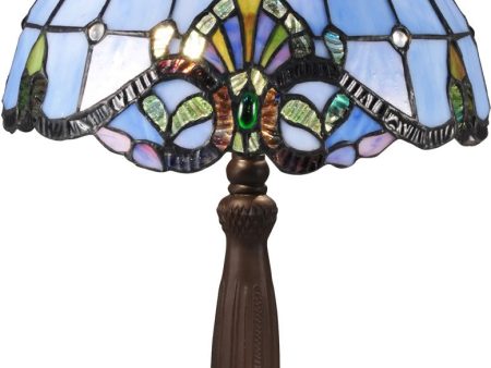 19 H Baroque Tiffany Table Lamp Antique Bronze For Sale