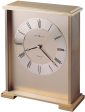 9 H Exton Table-top Clock Brushed and Polished Brass For Cheap