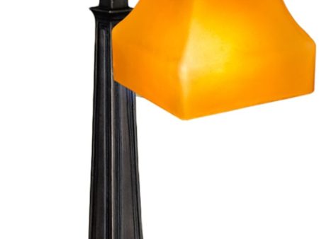 20 H Bungalow Frosted Amber Desk Lamp on Sale