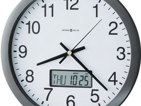 14 H Chronicle Wall Clock Metallic Gray on Sale