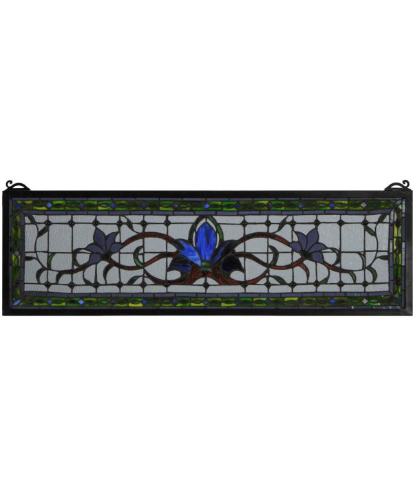 10 H x 33 W Fairytale Transom Stained Glass Window on Sale