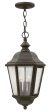 10 W Edgewater 3-Light Outdoor Hanging Light in Oil Rubbed Bronze Fashion