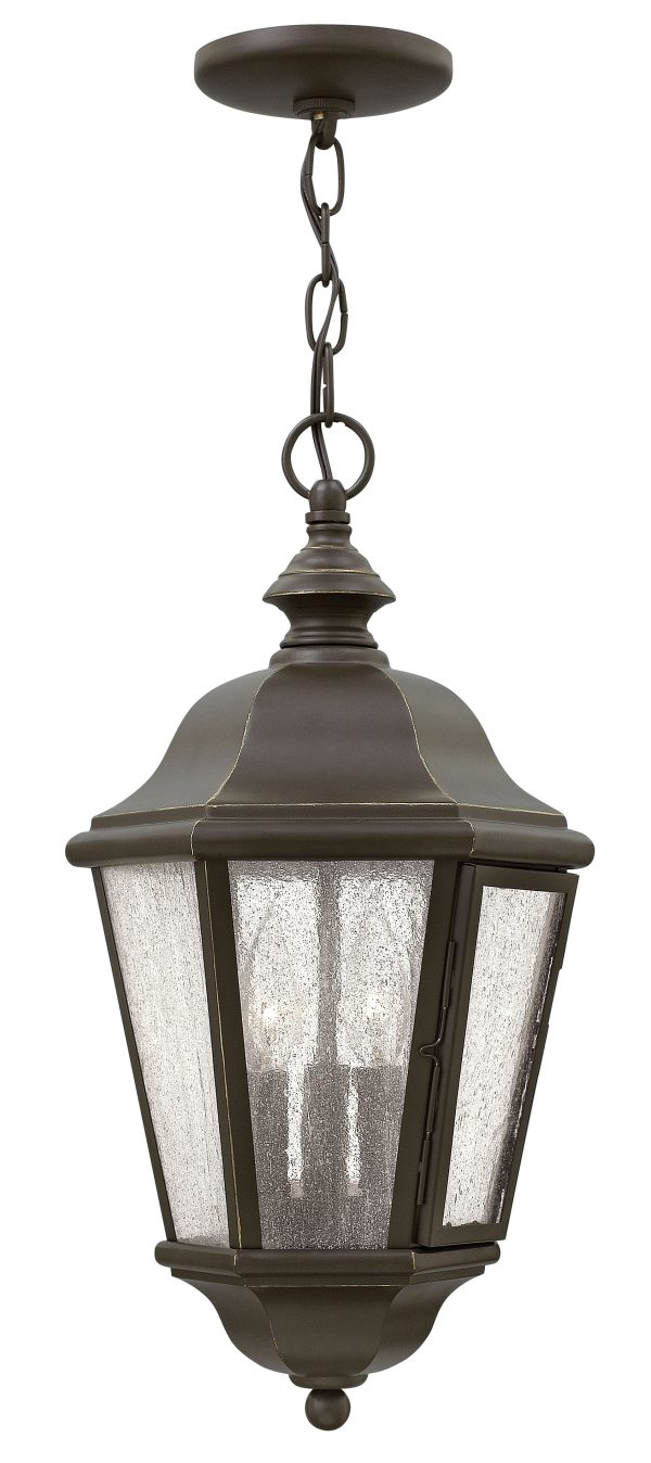 10 W Edgewater 3-Light Outdoor Hanging Light in Oil Rubbed Bronze Fashion