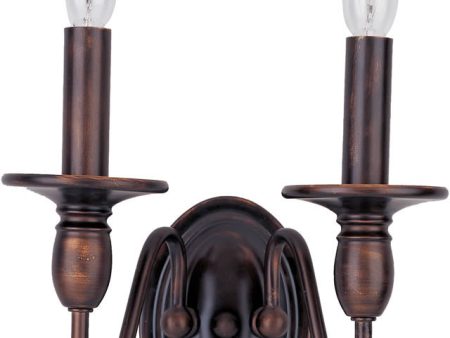 10 W Towne 2-Light Wall Sconce Oil Rubbed Bronze on Sale