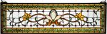 10 H x 33 W Fairytale Transom Stained Glass Window on Sale