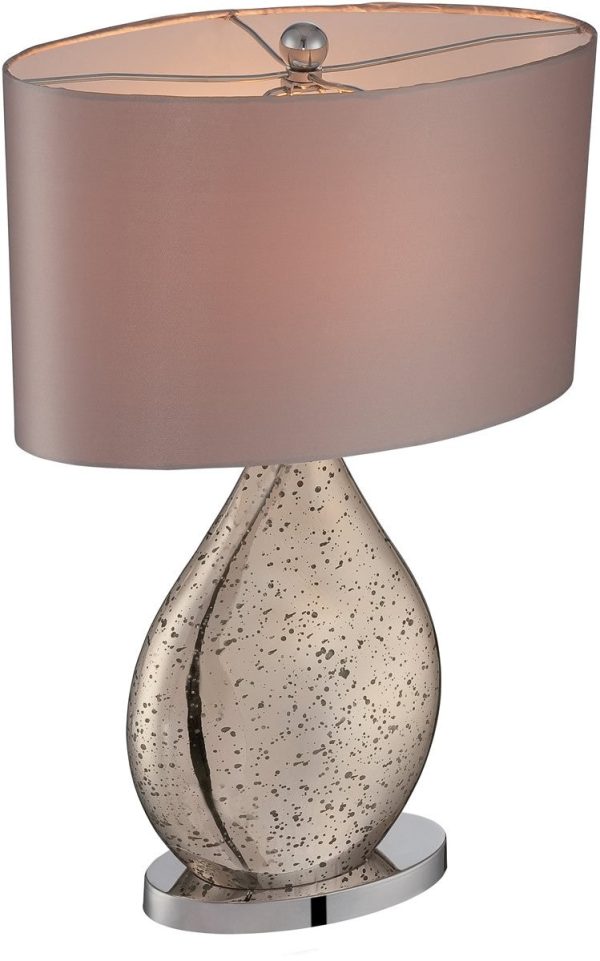 23 H Mandalay 1-Light Table Lamps Gold Glass Body For Discount