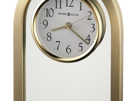 8 H Imperial Table Clock Brushed and Polished Brass Tone Fashion