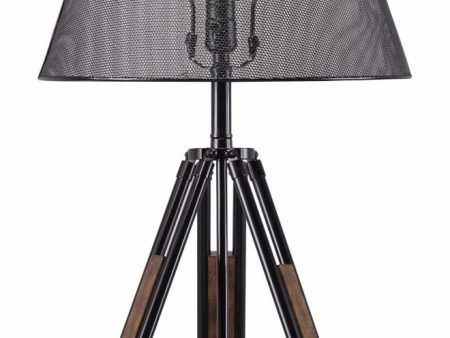 37 H Leolyn Metal Table Lamp Single Black Brown Online Hot Sale