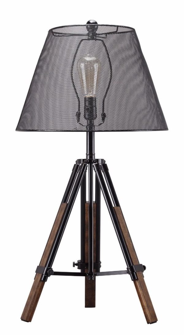 37 H Leolyn Metal Table Lamp Single Black Brown Online Hot Sale