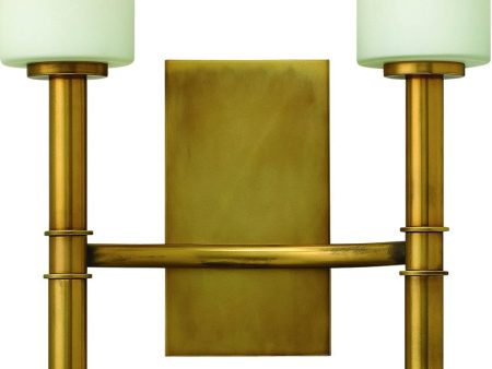 13 W Margeaux 2-Light Wall Sconce Vintage Brass Online now