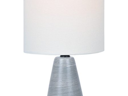 17 H Quatro 1-light Mini Table Lamp Brushed Grey Supply