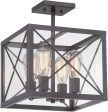 13 W High Line 4-Light Semi-Flush Satin Bronze Hot on Sale