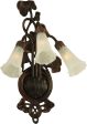 11 W White Pond Lily 3-Light Wall Sconce Mahogany Bronze Cheap