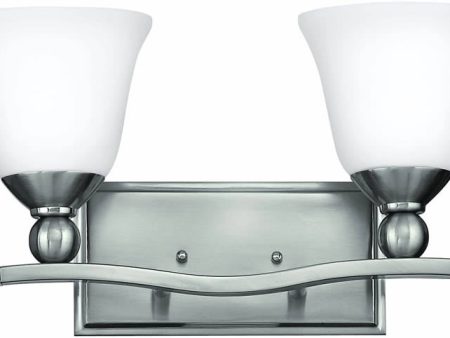 16 W Bolla 2-Light Bath Vanity Brushed Nickel For Cheap