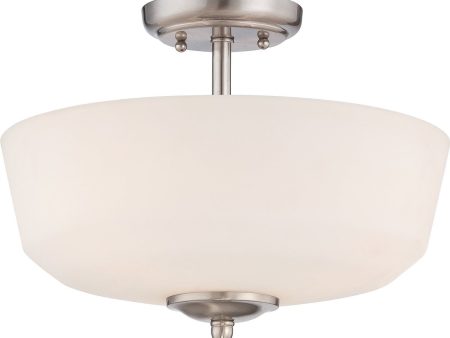 16 W Darcy 3-Light Semi-Flush Brushed Fashion