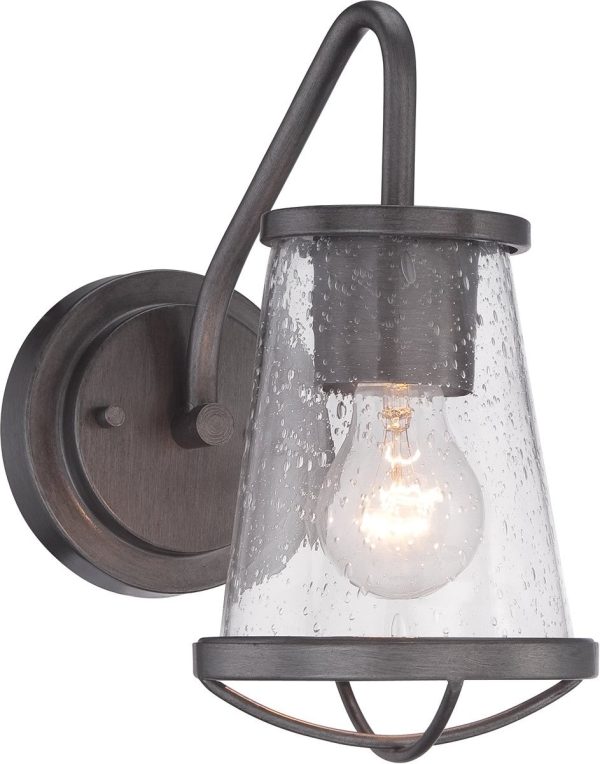 10 H Darby 1-Light Wall Lantern Weathered Iron Cheap