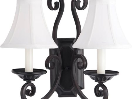 13 W Manor 2-Light Wall Sconce Oil Rubbed Bronze Online Sale