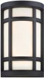 8 W Logan Square 2-Light Wall Sconce Black Discount