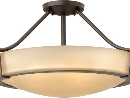 21 W Hathaway 3-Light LED Semi-Flush Foyer Light Olde Bronze Online Hot Sale