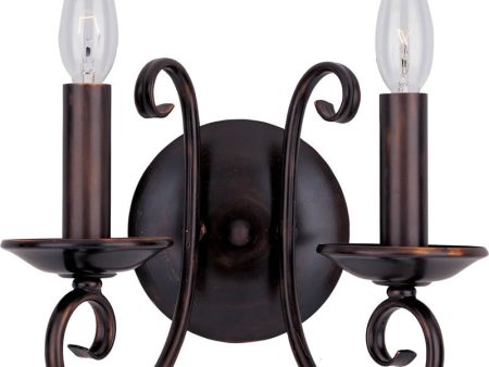 10 W Loft 2-Light Wall Sconce Oil Rubbed Bronze Hot on Sale