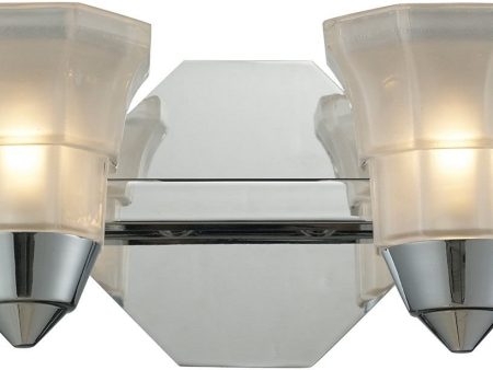 12 W Deco 2-Light Bathbar Polished Chrome For Cheap