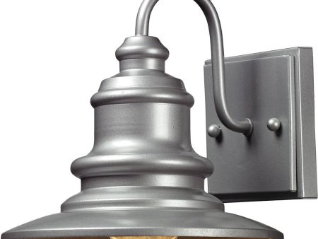 8 H Marina 1-Light Outdoor Wall Sconce Matte Silver on Sale